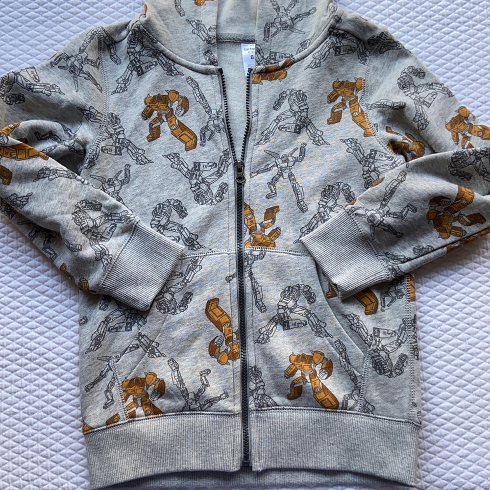 Size 8 Robot Mech Zipper Hoodie